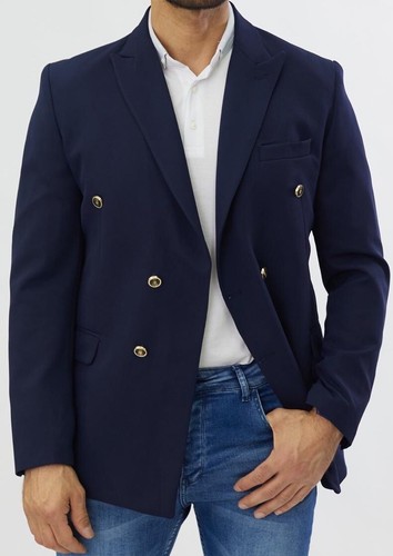 Designer blau zweireiher - blau,