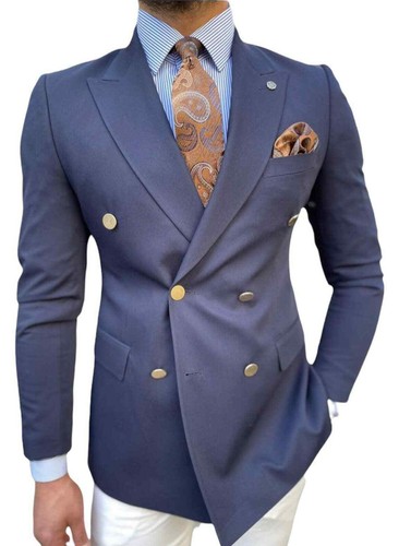 Designer blau zweireiher - blau,