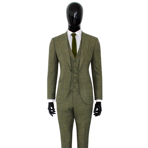 Slim fit herrenanzug grün - slim, in